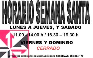HORARIO SEMANA SANTA